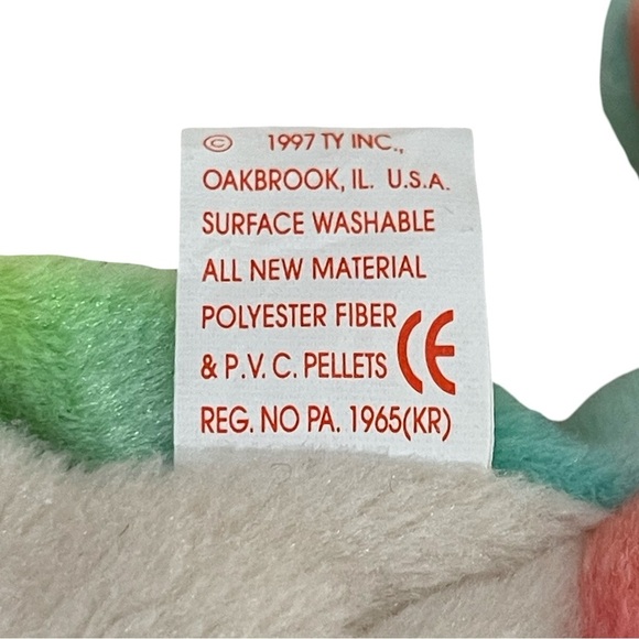 Rare Mint Condition Original Rainbow Chameleon TY Beanie Baby W/Iggy Tag Error - Picture 7 of 7